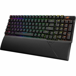 Asus ROG Strix Scope II 96 Wireless Gaming Keyboard - Wired/Wireless Connectivity - USB 2.0 Type A Interface - RGB LED - Black - Mechanical Keyswitch - Bluetooth/RF - 5.1 - 2.40 GHz Windows Lock Key Hot Key(s) - Xbox - PC ROG STRIX SCOPE II 96 WL STORM