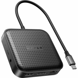 Targus HyperDrive HD583-GL USB4 Docking Station for Desktop PC/Notebook/Monitor - Black - Portable - 2 Displays Supported - 8K, 4K - 3840 x 2160 - 4 x USB Ports - 2 x USB Type-A Ports - USB Type-A - 1 x USB Type-C Ports - USB Type-C - 1 x RJ-45 Ports - Ne