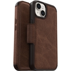 OtterBox Strada Carrying Case (Folio) Apple iPhone 14 Smartphone - Espresso (Brown) - Drop Resistant - Leather, Metal, Polycarbonate Body - 150.9 mm Height x 77 mm Width x 12.2 mm Depth 77-89657