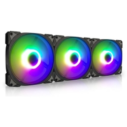 In Win Neptune ARGB 12cm Fan, Silent Static Pressure Fan, Triple Pack. IW-FN-AN120-3PK