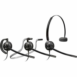 Hp Poly EncorePro 500 540 Wired On-ear, Over-the-head, Over-the-ear, Behind-the-head Mono Headset - Black - Monaural - Supra-aural - 89 cm Cable - Noise Cancelling, Omni-directional Microphone - Quick Disconnect 783P1AA
