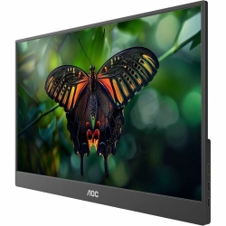 AOC 16T10 16" Class Full HD LCD Monitor - 16:9 - Black - 15.6" Viewable - In-plane Switching (IPS) Technology - 1920 x 1080 - 16.7 Million Colours - 250 cd/m² - 5 ms - Speakers - HDMI 16T10