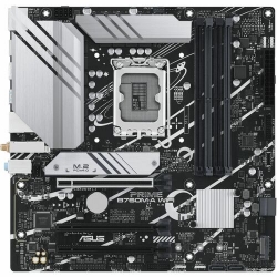 Asus Prime B760M-A WIFI-CSM Desktop Motherboard - Intel B760 Chipset - Socket LGA-1700 - Micro ATX - Core, Pentium Gold, Celeron Processor Supported - 128 GB DDR5 SDRAM Maximum RAM - DIMM, UDIMM - 4 x Memory Slots - Gigabit Ethernet - 2.5Gigabit Ethernet