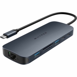 Targus HyperDrive HD4006GL USB Type C Docking Station - Memory Card Reader - SD - Midnight Blue - 2.0 Displays Supported - 4K - 3840 x 2160 - 2 x USB Type-A Ports - USB Type-A - 2.0 x USB Type-C Ports - USB Type-C - 1 x RJ-45 Ports - Network (RJ-45) - 2