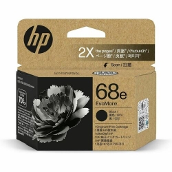 HP EvoMore 68e Original Inkjet Ink Cartridge - Black Pack 7FP22TA
