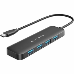 Targus Hyper HyperDrive HD5002GL USB Hub - USB Type C - 640 MB/s - Smartphone, Tablet, Notebook, Keyboard, Mouse, Hard Drive, Printer, Flash Drive - 4 Total USB Port(s) - PC, Mac HD5002GL