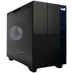 In Win IW-CS-F3BLK-1AN120 Gaming Computer Case - Micro ATX, Mini ITX Motherboard Supported - Mini-tower - SECC, Tempered Glass, Wood, Mesh - Black - 1 x 120mm Fan(s) Installed - 2 x Fan(s) Supported - 1 x Internal 2.5"/3.5" Bay(s) - 4 x Slot(s) - 3 x USB