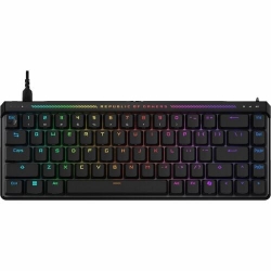 Asus ROG Falchion Ace HFX Gaming Keyboard - Cable Connectivity - USB 2.0 Interface - RGB LED - Black - HFX Magnetic Switch Keyswitch Volume Control Hot Key(s) - Windows 11 - PC ROG FALCHION ACE HFX