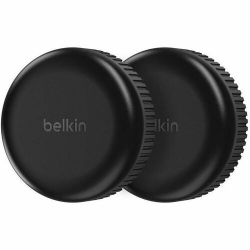 Belkin AirTag, Suitcase, Snowboard, Scooter Asset Tracking Tag Holder - Plastic - 2 Pack - Black - Water Proof, Secure, Adhesive, Recyclable, Screw Lock MSC017BTBK