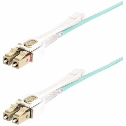 StarTech.com 3m (10ft) LC (UPC) OM4 Multimode Fiber Optic Cable w/Push Pull Tabs, 50/125, 100G, Low Insertion Loss, LSZH Fiber Jumper Cord - Cable for Network Device, Switch, Module - First End: 2 x LC/UPC Network - Male - 100 Gbit/s - Patch Cable - LSZH