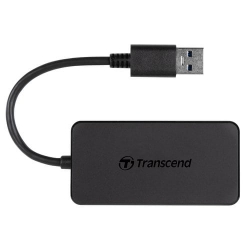 Transcend HUB2 USB Hub - USB - External - Black - 4 Total USB Port(s) - 4 USB 3.0 Port(s) - PC, Mac, Linux TS-HUB2K