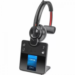 HP Poly Savi 8400 Office 8410 Wireless On-ear, Over-the-head Mono Headset - Black - Microsoft Teams Certification - Monaural - Supra-aural - 18000 cm - Bluetooth/DECT - 20 Hz to 20 kHz - Noise Cancelling Microphone 8L5A9AA