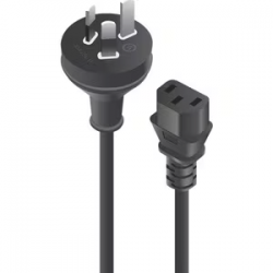 Alogic Standard Power Cord - 5 m - Australia - For Computer - IEC 60320 C13 - 250 V AC / 10 A - Black MF-3PC13-0.5