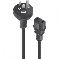 Alogic Standard Power Cord - 2 m - Australia - For Computer - IEC 60320 C13 - 250 V AC / 10 A - Black MF-3PC13-02RBLK