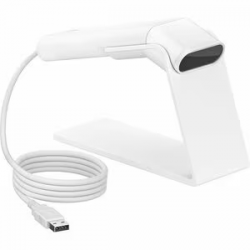 HP Engage 6Y2V5AA Handheld Barcode Scanner - Cable Connectivity - White, Ceramic White - 2D, 1D - Imager - USB - IP42 6Y2V5AA