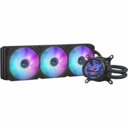 Asus ROG Strix LC III 360 ARGB LCD Cooling Fan/Radiator/Water Block/Pump - Processor - 120 mm Maximum Fan Diameter - 3 x Fan(s) - 1992.9 L/min Maximum Airflow - 2200 rpm - Compatible Intel Socket: LGA-1700, LGA-1200, LGA-115X - Compatible AMD Socket:  ROG