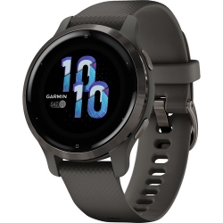Garmin Venu 2S Smart Watch - 40.40 mm Case Height - 40.40 mm Case Width - Slate Body Color - Graphite Case Color - Graphite Band Color - Stainless Steel Body Material - Fiber Reinforced Polymer Case Material - Silicone Band Material - Wireless LAN - Heart