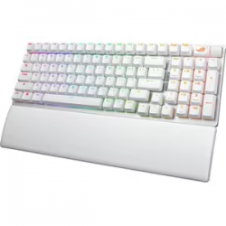 ASUS ROG STRIX SCOPE II 96 WL is 96 Mechanical Pre-Lude Hot Swappable Wireless Gaming Keyboard support multi- devices connection via ROG Omni Receiver battery life up to 1750 hours ROG STRIX SCOPE II 96 WL SNOW SWITCH WHT