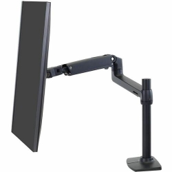 Ergotron LX Desk Mount LCD Monitor Arm, Tall Pole (Matte Black) 45-537-224