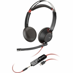 Hp Poly Blackwire 5220 Stereo USB-C Headset +3.5mm Plug +USB-C/A Adapter (Bulk) 8X231A6