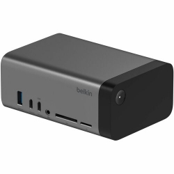 Belkin Connect USB Type C Docking Station for Memory Card Reader, Monitor - Charging Capability - Memory Card Reader - SD - 150 W - Portable - 3 Displays Supported - 8K @ 30Hz, 4K @ 120Hz, 4K @ 60Hz, 8K, 4K @30Hz - 7680 x 4320, 3840 x 2160 - USB Type-A -