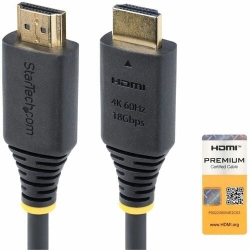 StarTech.com 4 m HDMI A/V Cable - 1 - Cable for Docking Station, Workstation, TV - First End: 1 x HDMI 2.0 Digital Audio/Video - Male - Second End: 1 x HDMI 2.0 Digital Audio/Video - Male - 18 Gbit/s - Supports up to3840 x 2160 - Shielding - Gold Plated