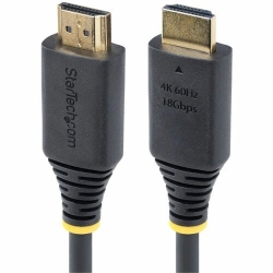 StarTech.com 30cm (1ft) High Speed HDMI Cable, 4K 60Hz/1440p 144Hz, 18Gbps, UHD HDMI 2.0 Cord, TPE Jacket - High Speed HDMI Cable supports 4K60Hz w/HDR10/HDCP 2.2/ARC; Connector markings for quick visual identification; Guaranteed HDMI compatibility; Ide