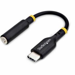 StarTech.com 5in (12.7cm) USB-C Audio Adapter to 3.5mm Headphone/Headset Jack, USB Type-C Aux Dongle, 32-bit DAC, For Laptop/Phone/Tablet - USB-C to 3.5mm audio adapter for wired headphones on USB Type-C devices - Audio with 32-bit DAC; Stereo output/inp