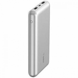 Belkin BoostCharge Power Bank - Silver - For iPhone - 1 x Type-C 15W - 20000 mAh - 3 x USB - Silver BPB012BTSL