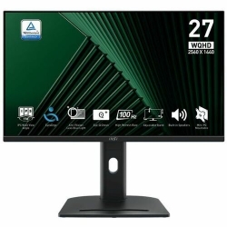 Msi Pro MP275QPG 27in QHD 100Hz IPS Business Monitor - 2560 x1440 - 2xHDMI- DisplayPort - Speakers - Height Adjustable - 100x100 VESA - Internal Power - 3Y Warranty PRO MP275QPG