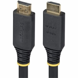 StarTech.com 15m (49.2ft) Active High Speed HDMI Cable, 4K 60Hz/1440p 144Hz, 18Gbps, UHD HDMI 2.0 Cord, TPE Jacket - Active High Speed HDMI Cable supports 4K60Hz w/HDR10/HDCP 2.2/ARC; Connector markings for quick visual identification; Guaranteed HDMI co