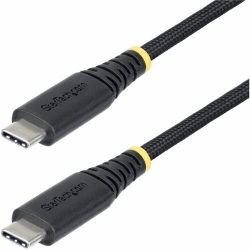 StarTech.com 2m (6.6ft) USB-C Charging Cable, 240W PD EPR, Dual-Layer Silicone/Braided Jacket, Rugged USB 2.0 Laptop Charge Cord, USB-IF - USB C cable supports PD 3.1 EPR up to 240W 5A; USB-IF Certified; Dual-layer silicone/braided nylon jacket is rugged