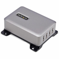 StarTech.com 4-Port Multi-Device USB-C Charger, 240W Total, Single Port 140W EPR, Screw Locking Ports, Ideal for Boardrooms - USB-C desk charger with 4x USBC (single port 140W EPR Power Delivery 3.1); Charge up to four laptops simultaneously with a total