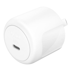 Belkin BoostCharge 45 W AC Adapter - Universal Adapter - 1 USB Type-C - For Smartphone, Chromebook, Tablet PC, iPhone, iPad mini, iPad Pro, MacBook Pro WCA013AUWH