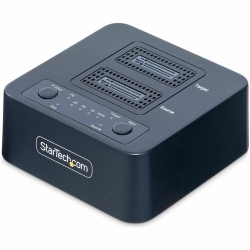 StarTech.com 1:1 M.2 NVMe Drive Duplicator, 90GBpm Standalone M.2 SSD Cloner/Copier, USB-C 3.2 20Gbps M.2 Dual-Bay Drive Docking Station - StarTech.com Clone/duplicate M.2 NVMe SSDs without a computer; 90GBpm copy speeds; Sector-by-sector duplication cop