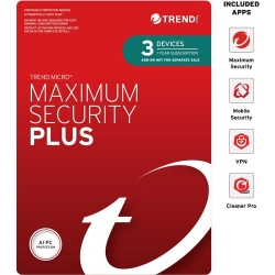 Trend Micro Maximum Security Plus (3 Devices) 1yr Add-on AR TICEWWMGXY3P1B