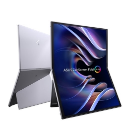 Asus ZenScreen Fold OLED MQ17QH Portable Monitor – 17.3" QHD (2560x1920) OLED panel, Water-drop Hinge Folding Technology, DisplayHDR 500 True Black, 100% DCI-P3, Dual USB Type-C, mini-HDMI®, Headphone jack, Tripod hole, kickstand, FSC MQ17QH