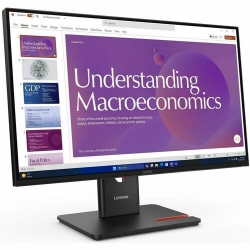 Lenovo ThinkVision T24d-40 23.8-inch FHD IPS monitor 1920x1080 16:9 Anti-Glare Low Blue Light DP/HDMI/USB-C/DP-Out/LAN 96W PD Audio Out 4xUSB3.2 Adj stand USB-C DP cable 3Y warranty. 64B9GAR1AU