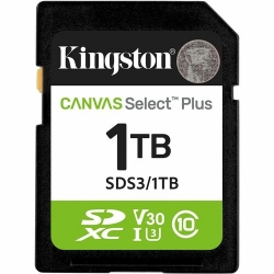 Kingston Canvas Select Plus 1 TB Class 10/UHS-I (U3) V10 SDXC - 1 - 150 MB/s Read SDS3/