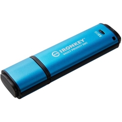 Kingston IronKey Vault Privacy 50 Series IKVP50C 32 GB USB 3.2 (Gen 1) Type C Flash Drive - 256-bit AES - TAA Compliant - 250 MB/s Read Speed - 180 MB/s Write Speed IKVP50C/32GB