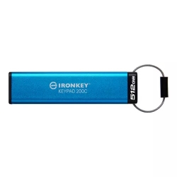 Kingston IronKey Keypad 200 512 GB USB 3.2 (Gen 1) Type C Flash Drive - 256-bit AES, XTS-AES - 280 MB/s Read Speed - 200 MB/s Write Speed - 3 Year Warranty IKKP200C/512GB