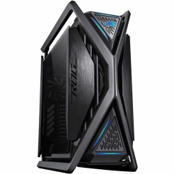 Asus ROG Hyperion GR701 BTF Edition E-ATX computer case motherboard hidden connectors design support 420 mm dual radiator support four 140 mm fans metal GPU holder component storage ARGB fan hub ROG HYPERION GR701 BTF EDITION