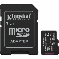 Kingston Canvas Select Plus 1 TB Class 10/UHS-I (U3) V30 microSDXC - 1 - 150 MB/s Read SDCS3/1TB