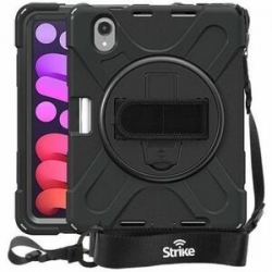 Strike Apple iPad Mini 6 Rugged Case with Handstrap & Lanyard Shoulder Strap CAS-STK APP IPAD MINI 6 RGD HSL