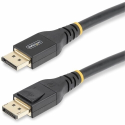 StarTech.com 15.2m (50ft) Active DisplayPort 1.4 Cable, DP8K with HBR3/HDR10/MST/DSC 1.2/HDCP 2.2, 8K 60Hz, 4K 120Hz, Active DP 1.4 Cable - Active DisplayPort 1.4 cable with integrated signal booster - Ideal for boardrooms/video walls; Latching gold-plat