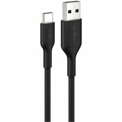 Belkin BoostCharge 2 m USB-C/USB-A Data Transfer Cable - Cable for iPhone, MacBook - First End: 1 × USB Type A - Male - Second End: 1 × USB Type C - Male - Black CAB021FQ2MBK