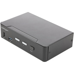 StarTech.com KVM Switchbox - TAA Compliant - 2 Computer(s) - 1 Local User(s) - 3840 x 2160 - 9 x USB - 3 x HDMI - 1U - Desktop SV231HU34K6