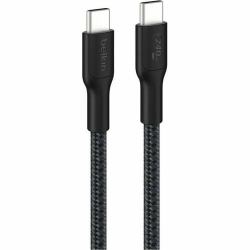Belkin BoostCharge Pro 3 m USB-C Data Transfer Cable - Cable for iPhone, MacBook - First End: 1 x USB 2.0 Type C - Male - Second End: 1 x USB 2.0 Type C - Male - Black CAB025FQ3MBK