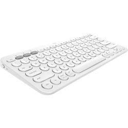 Logitech K380 Keyboard - Wireless Connectivity - Off White - Scissors Keyswitch - 10 m Home, Back, App Switch, Easy-Switch, On/Off Switch, Menu Hot Key(s) - Tablet, iPad, iPhone, Apple TV, Notebook, Computer, Smartphone - Windows, Mac OS, PC, Chrome O 920