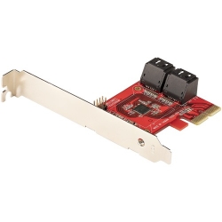 StarTech.com SATA Controller - Serial ATA/600 - PCI Express 3.0 x4 - Plug-in Card - 4 Total SATA Port(s) - 4 SATA Port(s) Internal - PC, Mac, Linux 4P6G-PCIE-SATA-CARD